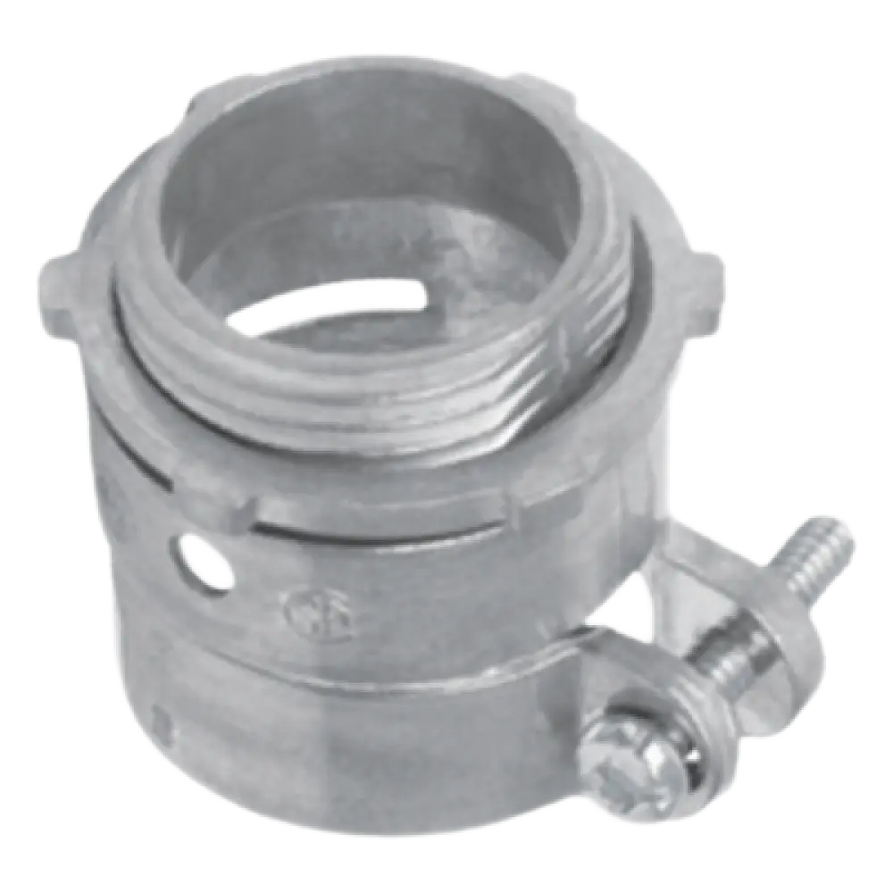 Conector Recto para Tubo Flexible / 1" (25 mm) / Diámetro 39 mm / Largo 40 mm / Acabado Bruñido Brillante / NEMA FB-1 / UL 514B