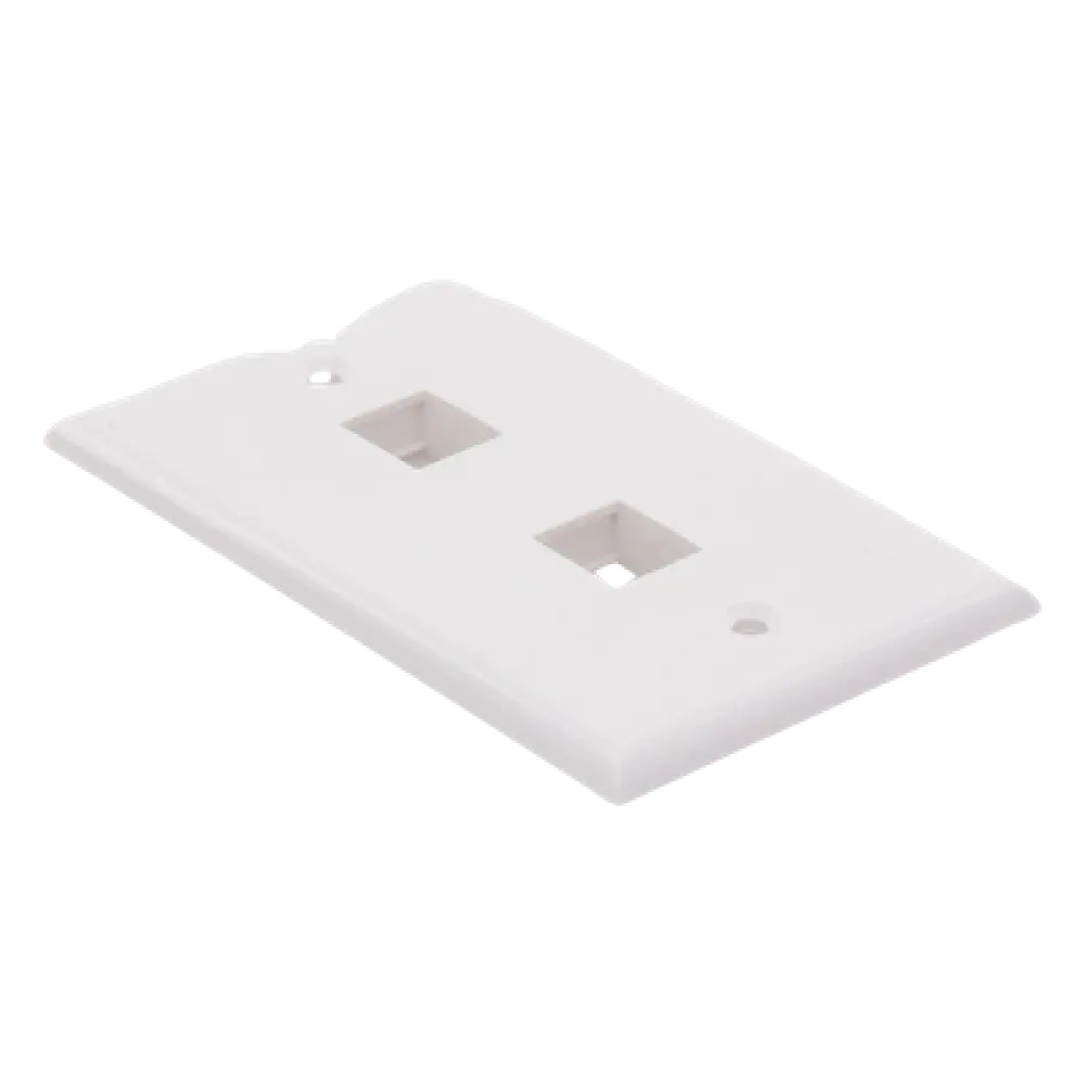 Placa de Pared / 2 Puertos Keystone / Montaje Vertical / UL 94V-0 / 70 x 115 mm (2.75 x 4.52 in)