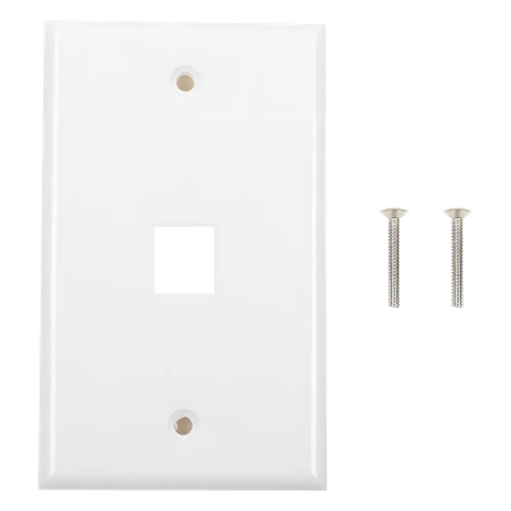 Placa de Pared / 1 Puerto Keystone / 70x115mm / 2.75x4.52in / Montaje Vertical / UL CE ETL