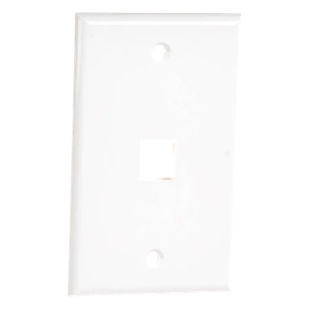 Placa de Pared / 1 Puerto Keystone / 70x115mm / 2.75x4.52in / Montaje Vertical / UL CE ETL