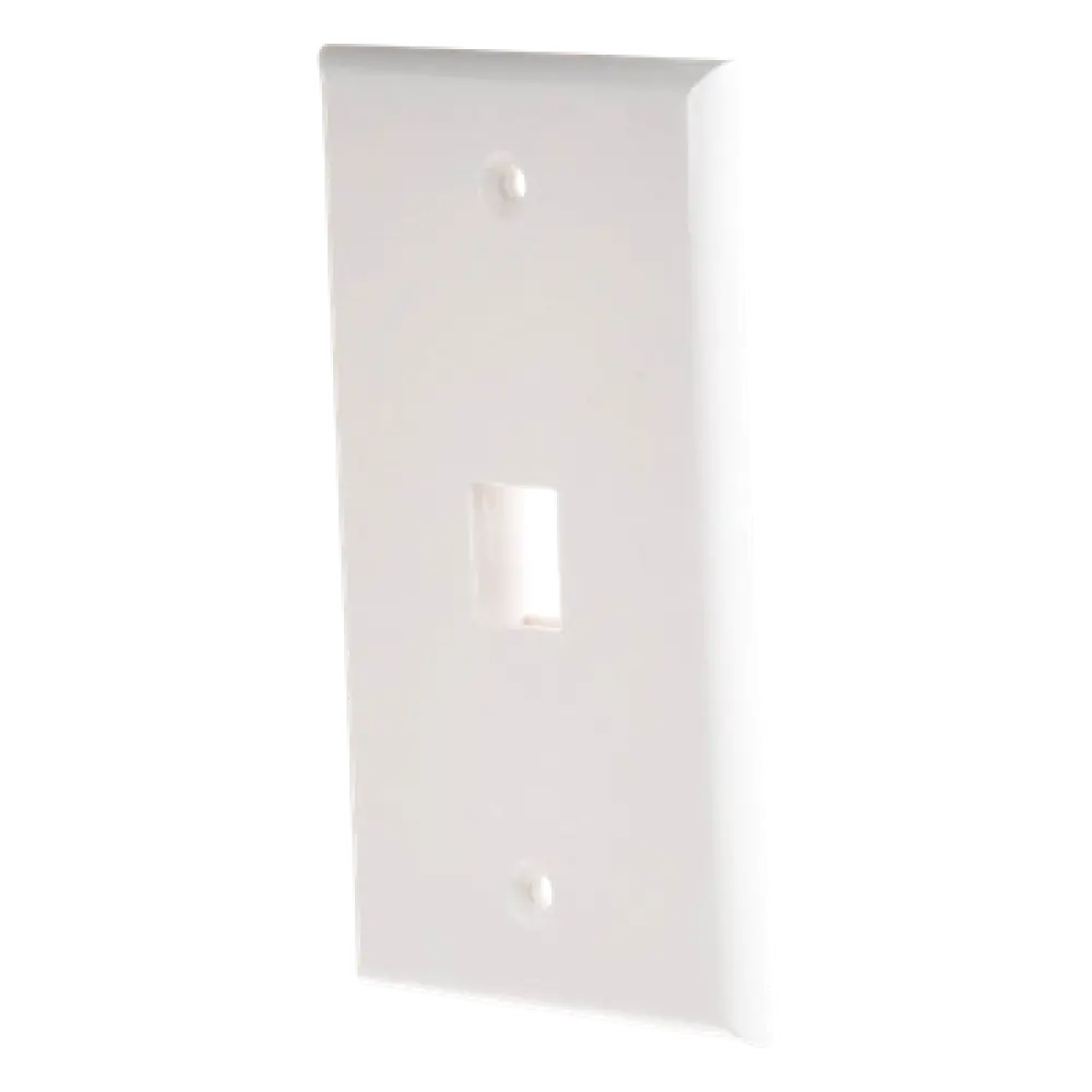Placa de Pared / 1 Puerto Keystone / 70x115mm / 2.75x4.52in / Montaje Vertical / UL CE ETL