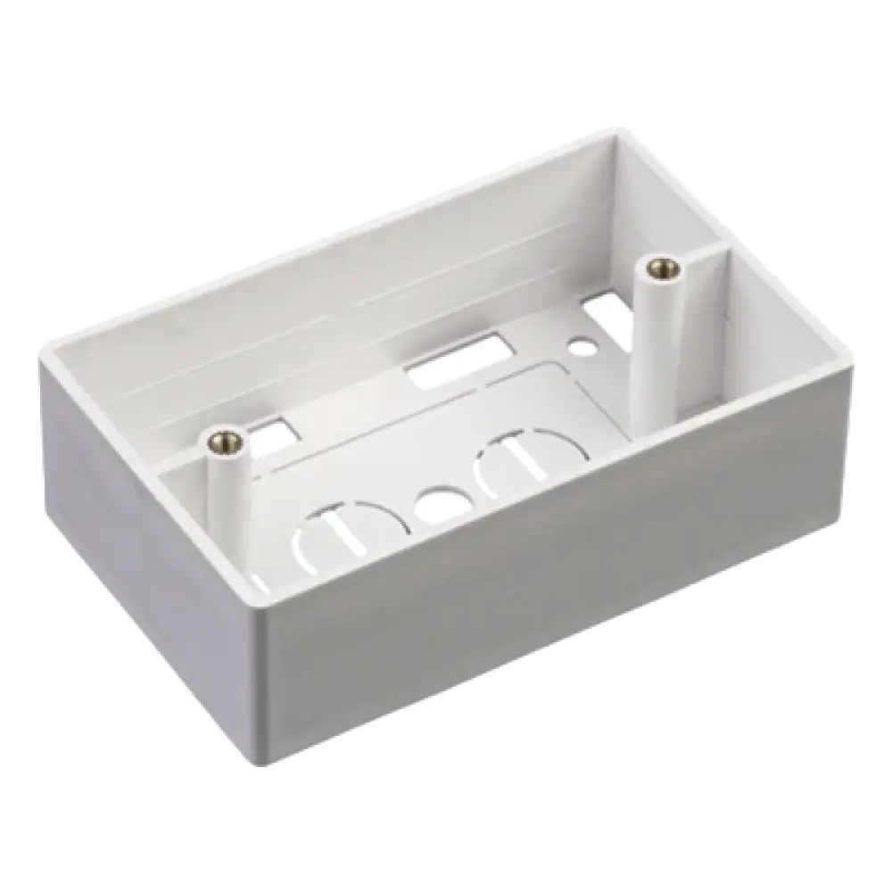 Caja de Pared Universal / 6 Puertos / 70x115x36 mm / UL 94V-0 / ANSI/TIA/EIA-568-C.2 / 0.23x0.38x0.12 ft