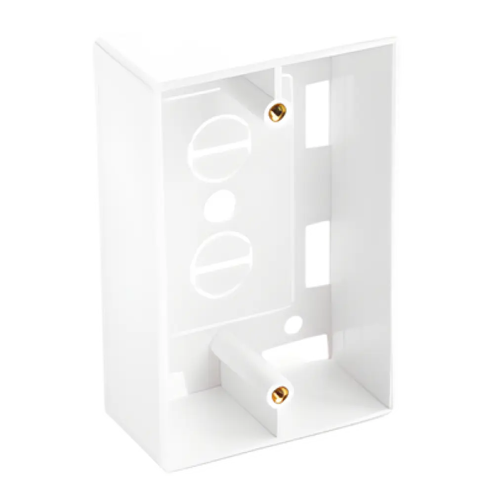 Caja de Pared Universal / 6 Puertos / 70x115x36 mm / UL 94V-0 / ANSI/TIA/EIA-568-C.2 / 0.23x0.38x0.12 ft