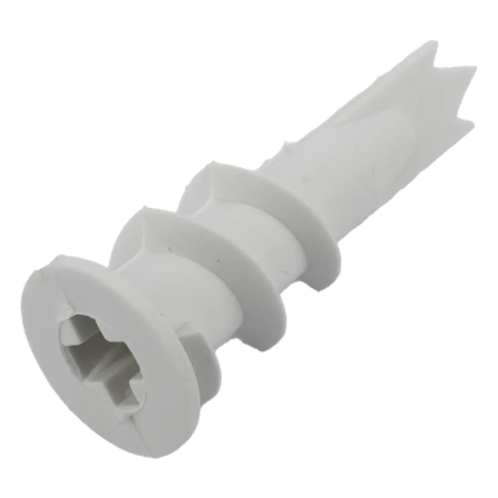 Kit de Fijación Autoperforable / 10 Unidades / Carga 5 kg / Tornillo 10 mm x 38 mm / Tablaroca y Mampostería / Nylon Reforzado / -40°C a +80°C