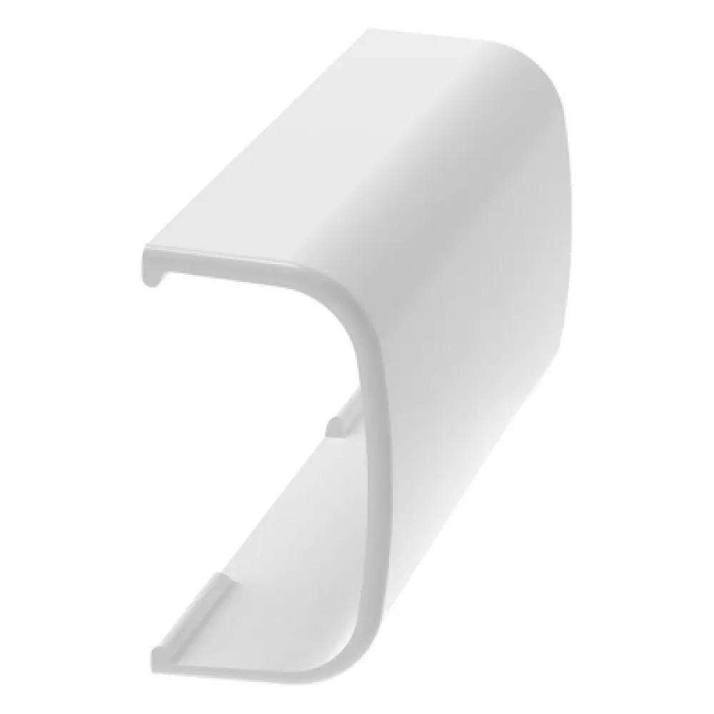Unión Recta para Canaleta / Diseño Bisagra Monopieza / Adhesivo Integrado / ABS Blanco Mate / UL94V-0 / FT4 / 0 a 50°C