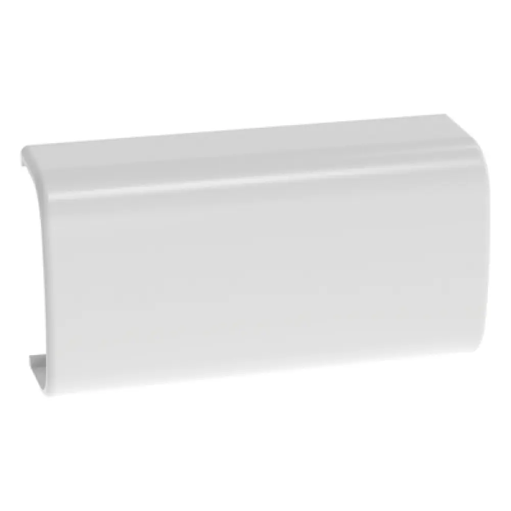 Unión Recta para Canaleta / Diseño Bisagra Monopieza / Adhesivo Integrado / ABS Blanco Mate / UL94V-0 / FT4 / 0 a 50°C