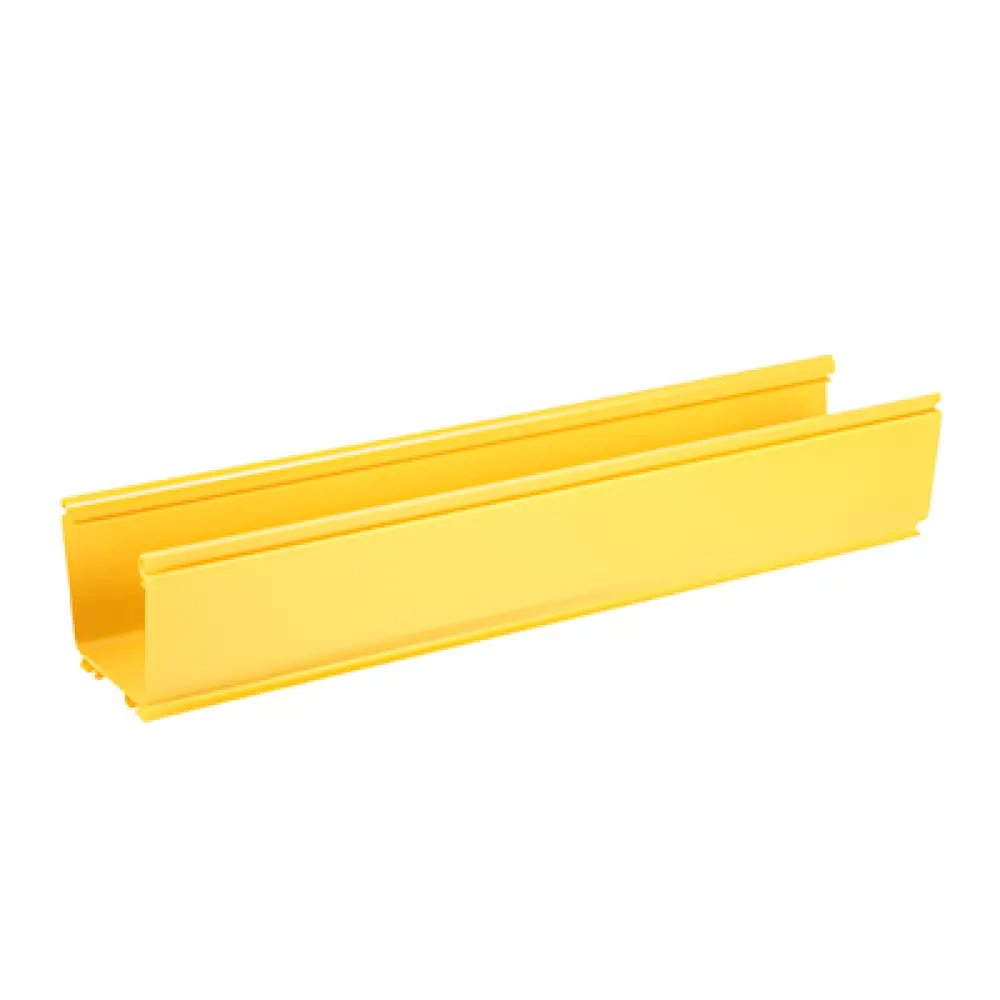 Canaleta de Enrutamiento de Fibra Óptica / 4x4 pulgadas / PVC Rígido UL 94V-0 / 3 m (9.8 ft) de Largo / Radio de Curvatura 2' / Color Amarillo