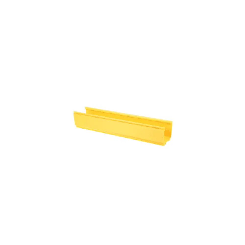 Canaleta de Enrutamiento de Fibra Óptica / 4x4 pulgadas / PVC Rígido UL 94V-0 / 3 m (9.8 ft) de Largo / Radio de Curvatura 2' / Color Amarillo