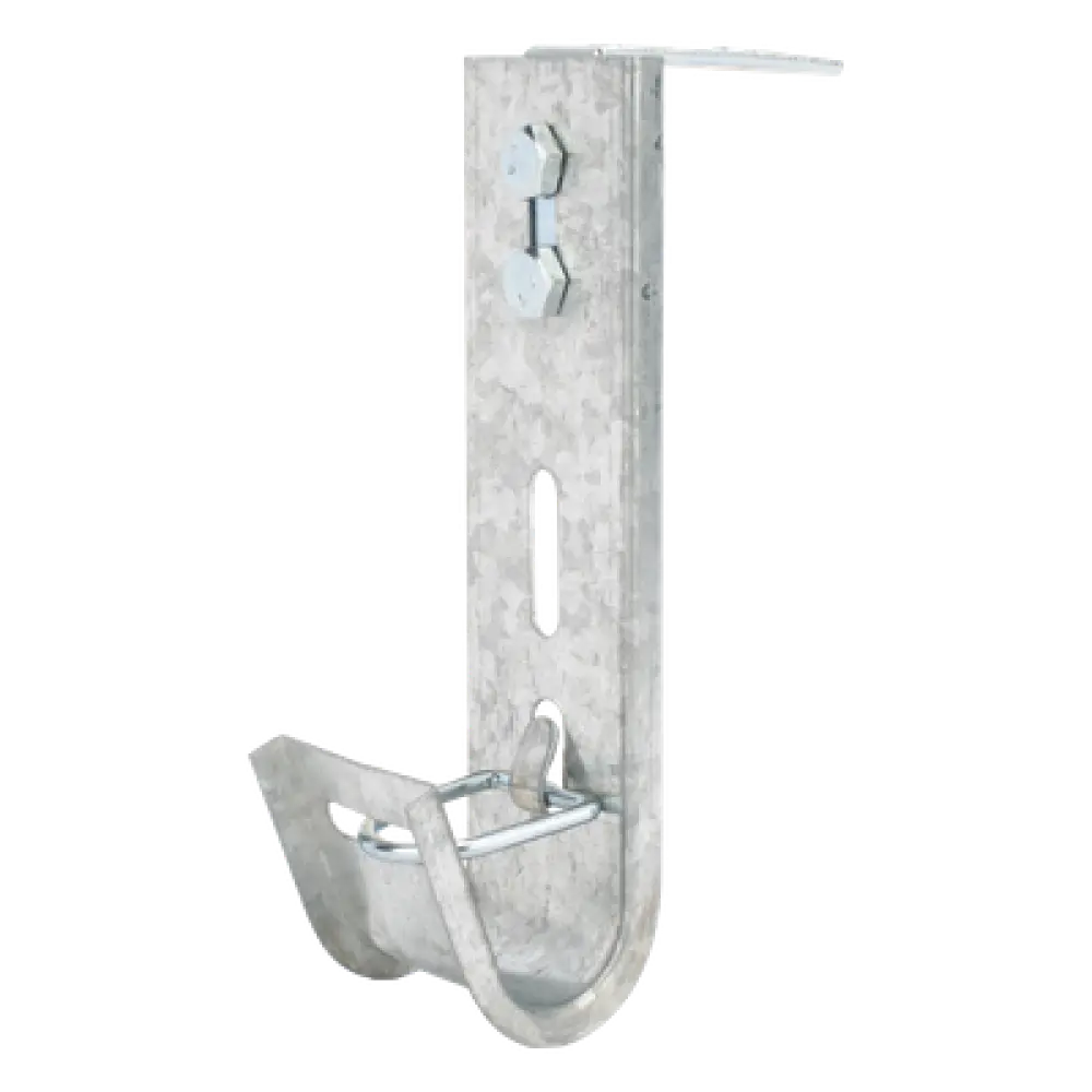 Soporte J-Hook para Cableado Estructurado / Capacidad 7 Cables Cat6 / Acero al Carbón / Montaje Pared y Techo / Interior