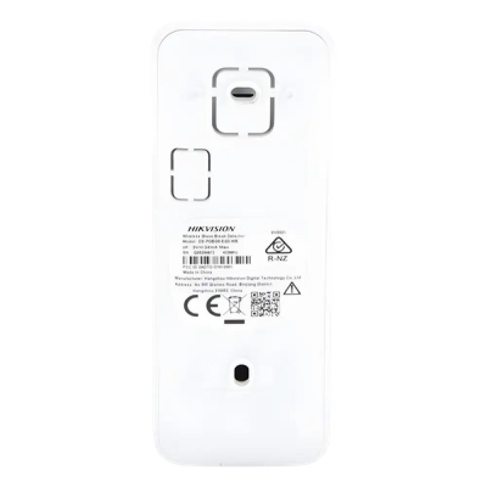 Detector Inalámbrico de Ruptura de Cristal / 3 en 1 / 2 Zonas Cableadas / Alcance 8 m (26.2 ft) / Ángulo 120°