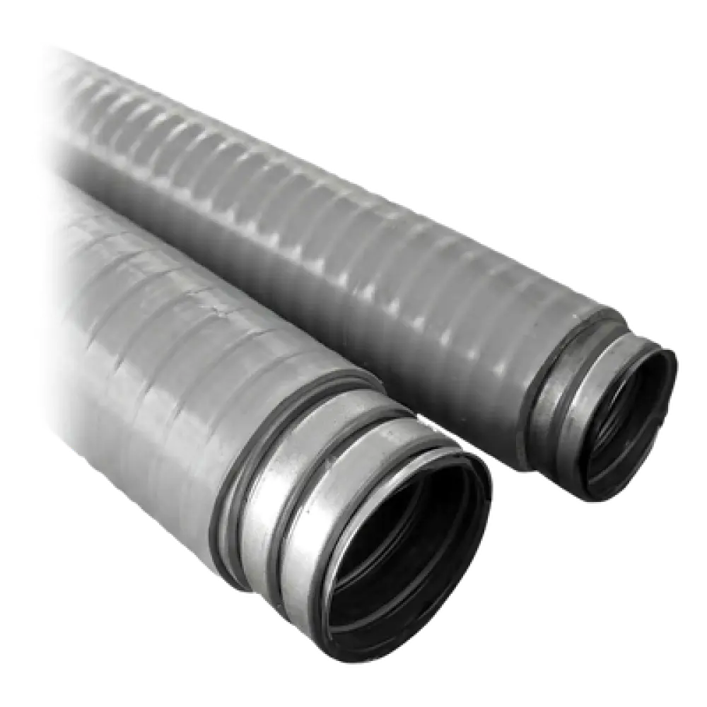 Tubo Flexible Liquidtight / 2" (50 mm) / Acero Pregalvanizado + Forro PVC / Rollo 20 m (65.6 ft) / NEMA 4/IP-65