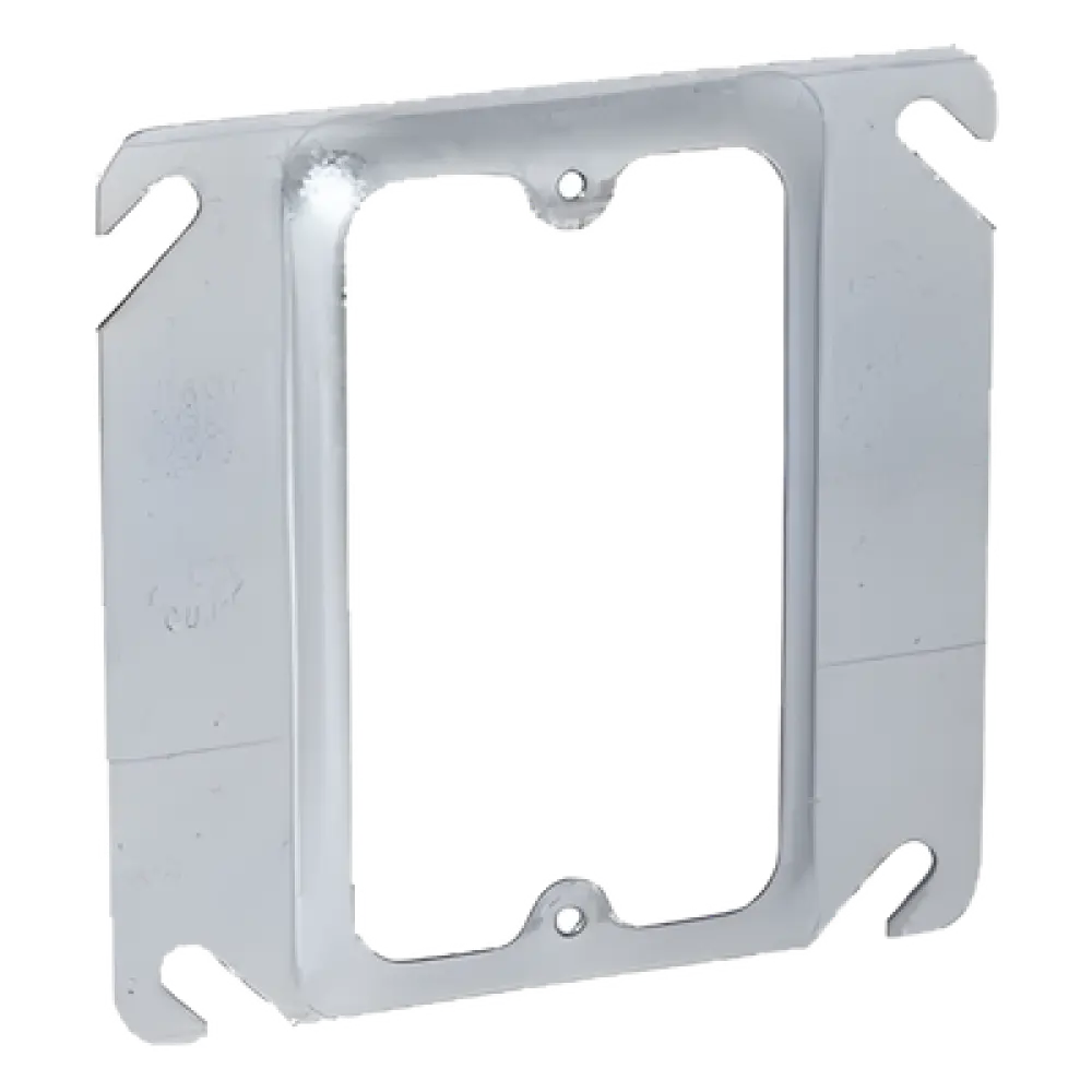 Sobretapa Cuadrada / Acero Galvanizado / 4 in x 4 in / Capacidad 1.5 cu. in. / UL Listed / Montaje Tipo Anillo
