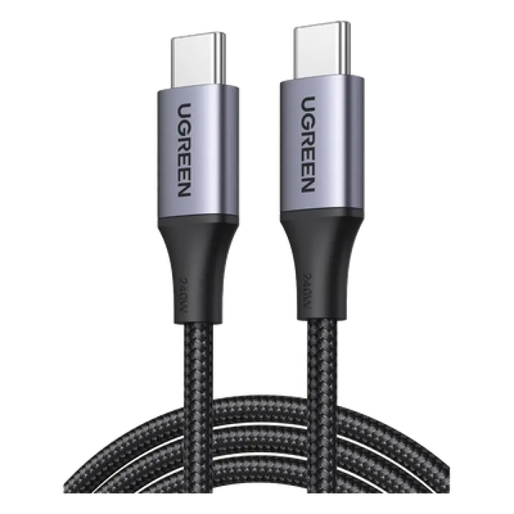 Cable USB-C a USB-C / 2 m (6.6 ft) / Carga 240W / PD3.1 / 480 Mbps / Aluminio / Nylon Trenzado