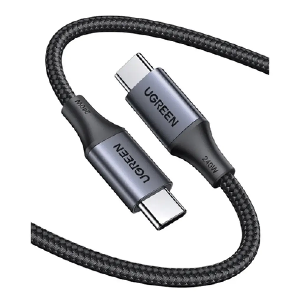 Cable USB-C a USB-C / 2 m (6.6 ft) / Carga 240W / PD3.1 / 480 Mbps / Aluminio / Nylon Trenzado