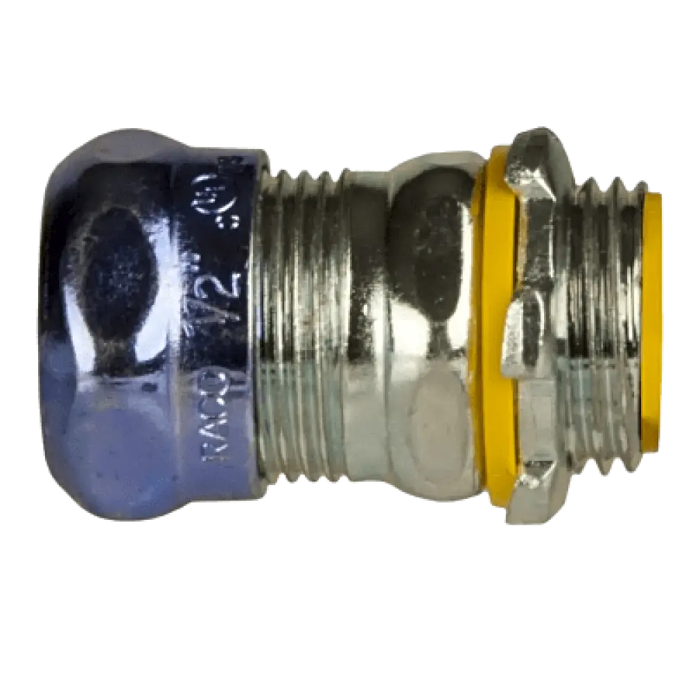 Conector de Compresión Hermético / Pared Delgada / Acero Galvanizado / 1 1/4 in / 1.89 in x 3.307 in (48 mm x 83.99 mm)