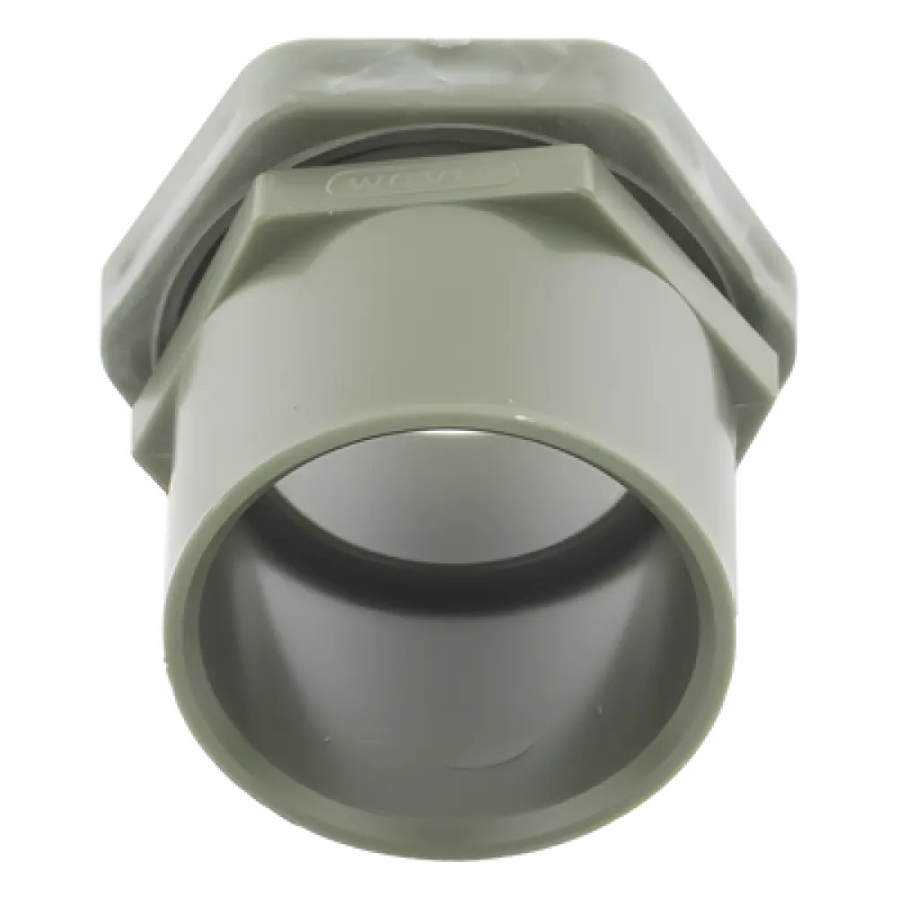 Conector para Tubo PVC Conduit Ligero / 1" (25 mm) / Conexión Rápida con Casquillo Integrado / Autoextinguible / NMX-E-012-SCFI