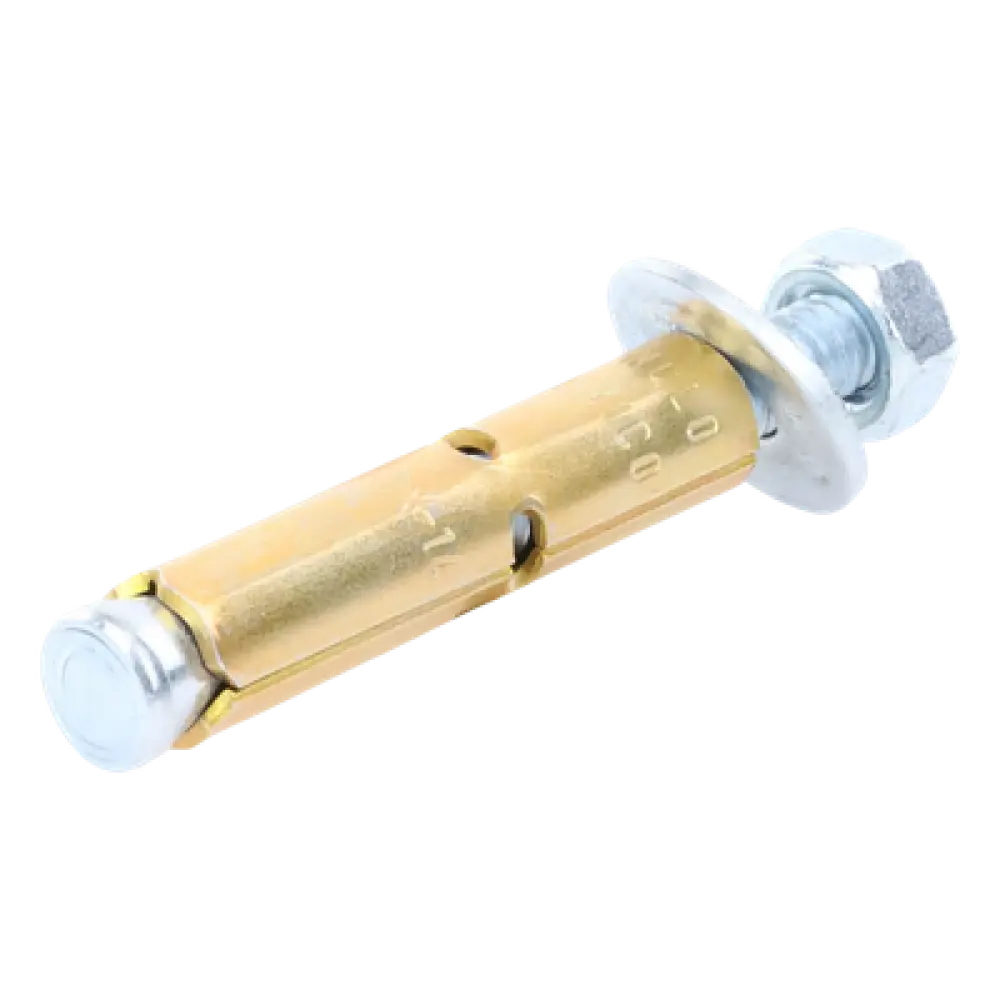 Taquete de Expansión / Cuerda 1/4" (6.4 mm) / Largo 2 1/2" (63 mm) / Carga Tensión 410 kg / Broca 3/8" (10 mm) / Norma GSA FF-S-325