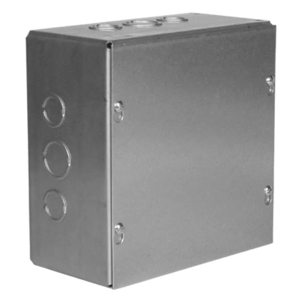 Caja de Conexiones / 8 x 8 x 4 in (203.2 x 203.2 x 101.6 mm) / Acero Galvanizado / Entradas 1/2"-1" / UL Listed