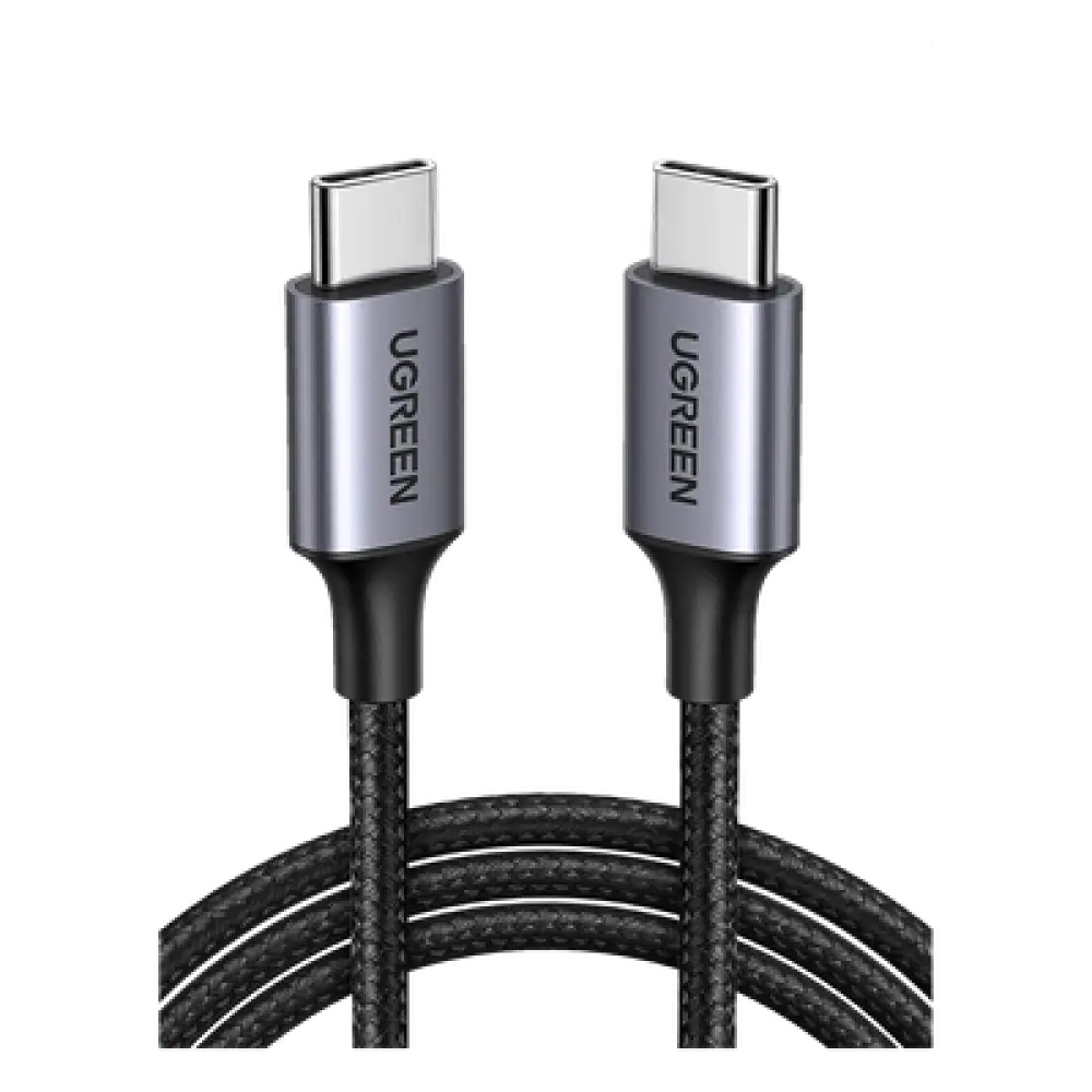 Cable USB-C a USB-C / 2 Metros (6.56 Pies) / 60W PD3.0 / 480 Mbps / Nylon Trenzado / Aluminio