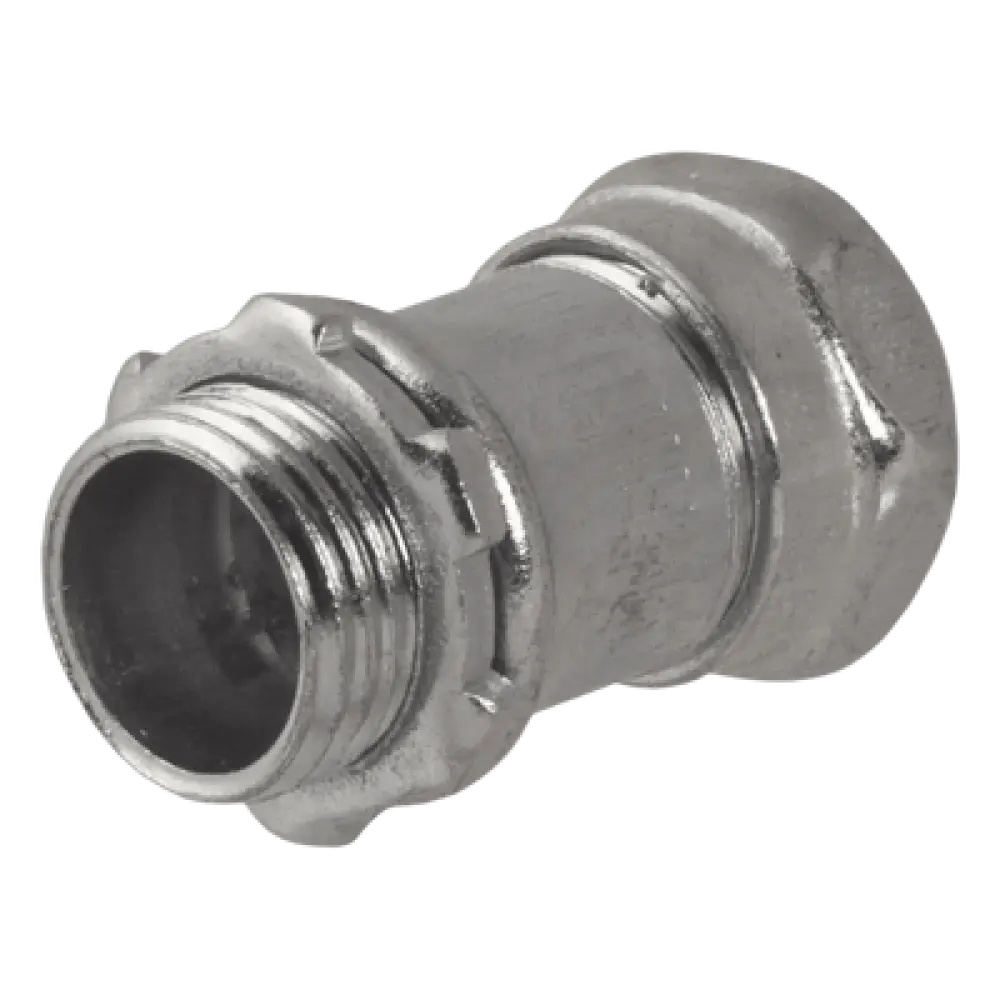 Conector de Compresión / Pared Delgada / 1/2 in / Acero Galvanizado / 1.004 x 1.004 in