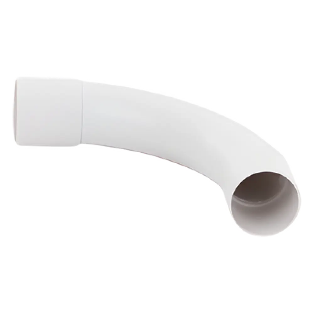 Curva para Tubería Rígida / 32 mm / PVC Auto-extinguible / Libre de Halógenos / Radio Estrecho / Datos y Telecomunicaciones