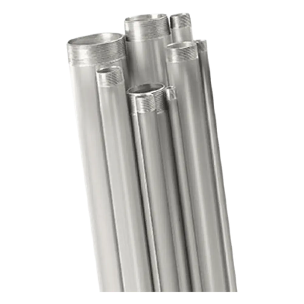 Tubo Conduit Rígido de Aluminio / 13 mm (1/2') / 3.05 m (10 ft) / Aluminio 6063 Sin Costura / UL-6A y ANSI C80.5 / Con Protector Plástico
