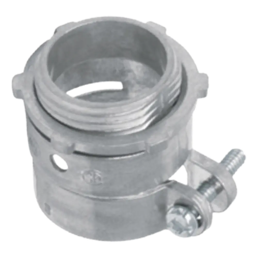 Conector Recto para Tubo Flexible / 3/8" (9.5 mm) / Diámetro 25 mm / Acabado Bruñido Brillante / NEMA FB-1 y UL 514B