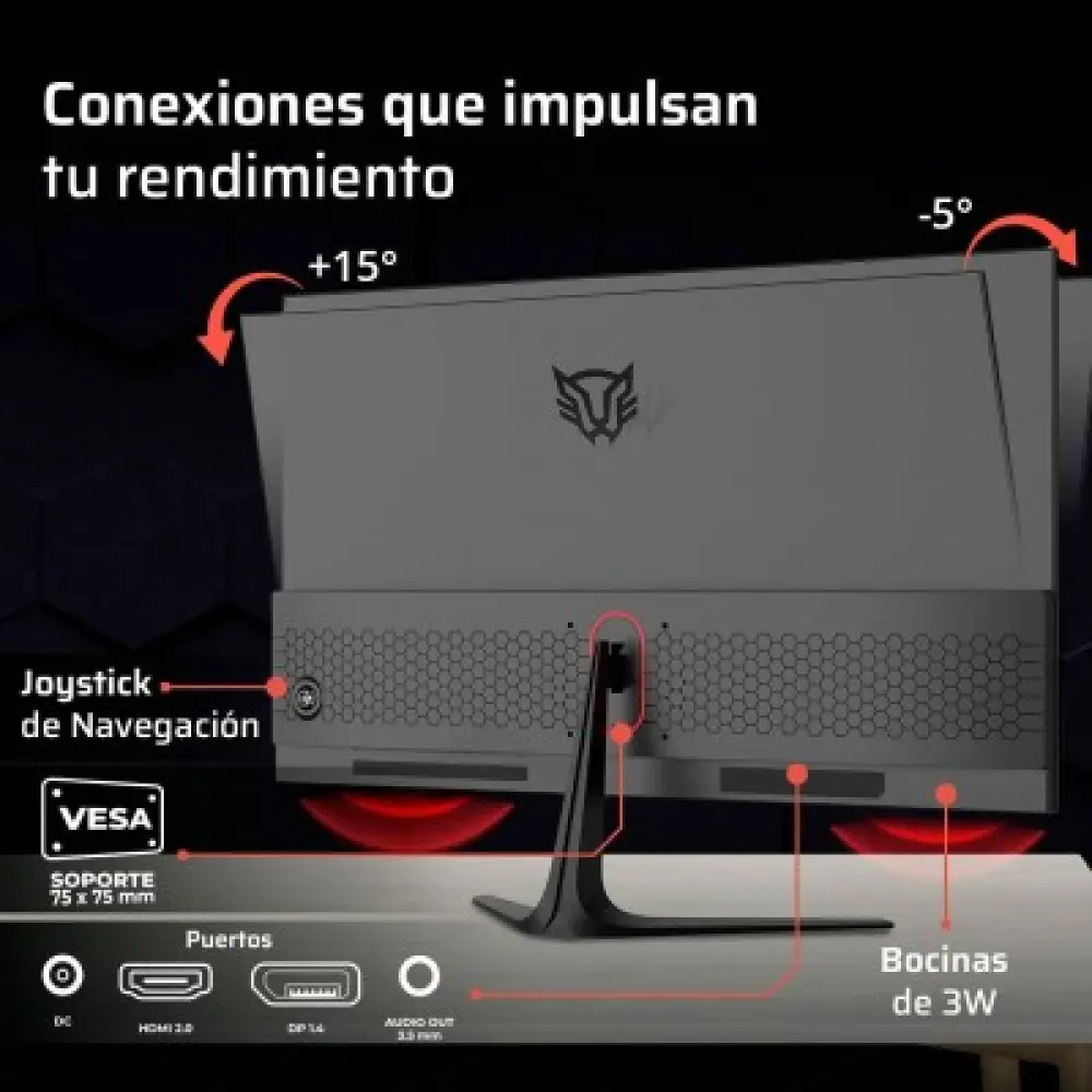Monitor Gamer 24.5 Pulgadas COSMOS EDGE MCE245P BALA RUSH VA, Resolución: 1920 x 1080 FHD Frecuencia: 240Hz