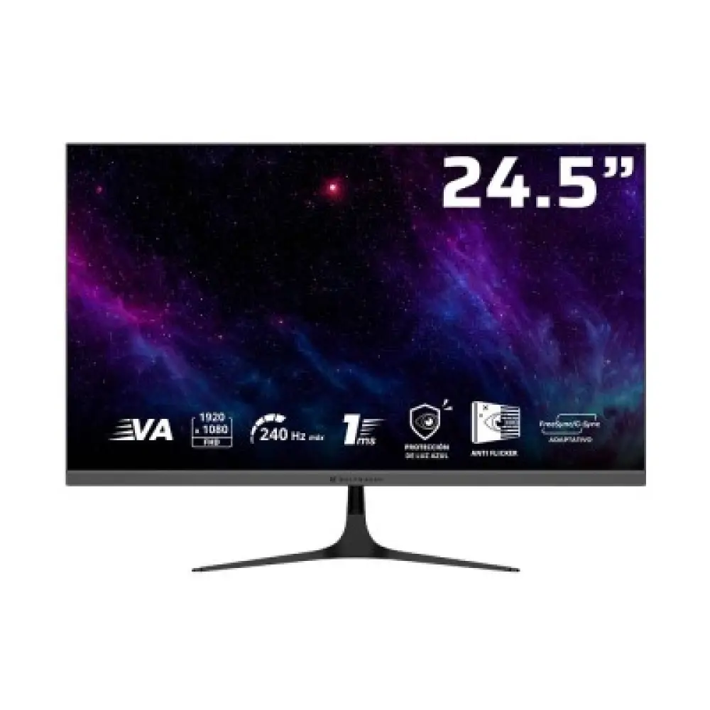 Monitor Gamer 24.5 Pulgadas COSMOS EDGE MCE245P BALA RUSH VA, Resolución: 1920 x 1080 FHD Frecuencia: 240Hz