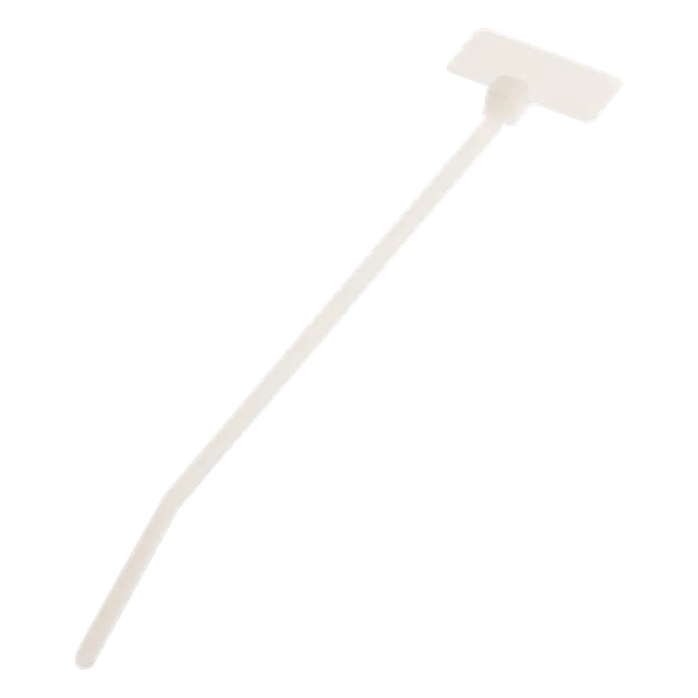 Cincho de Identificación Tipo Bandera / 109 mm x 2.4 mm / Área de Marcado 150.9 mm² / Nylon 6.6 / Rango -60°C a 85°C / Instalación hasta 22.1 mm