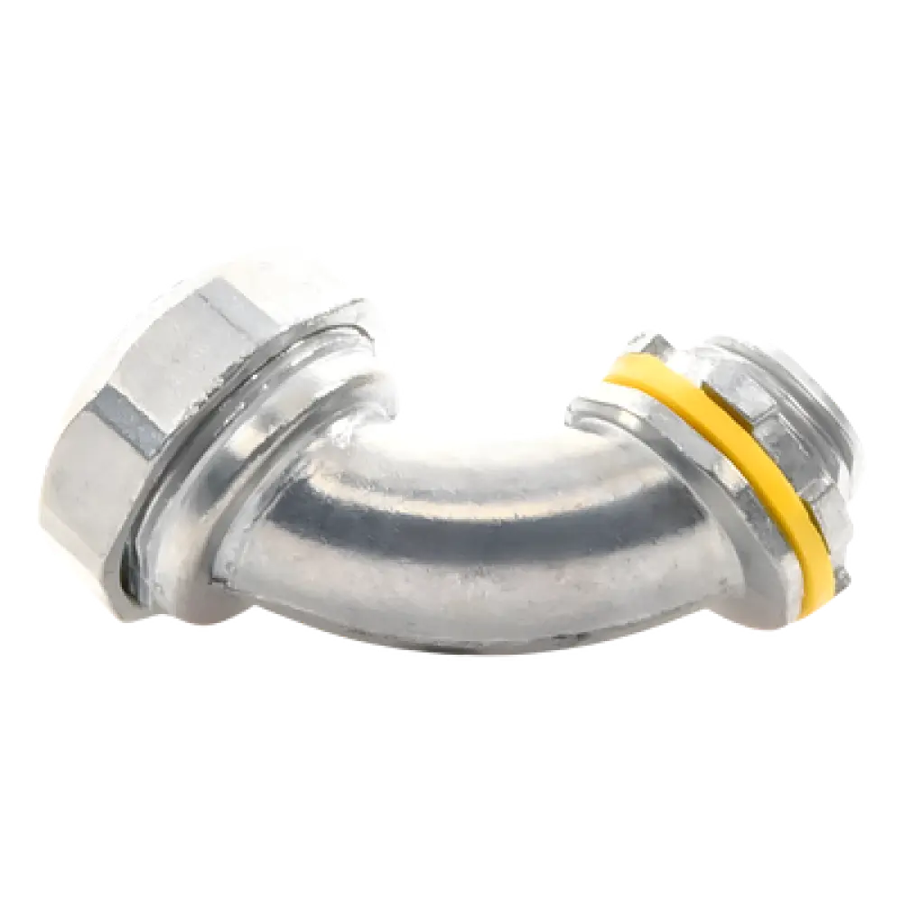 Conector Curvo para Tubo Liquidtight / 1/2" (13 mm) / Acabado Bruñido Brillante / NEMA FB-1 / UL 514B