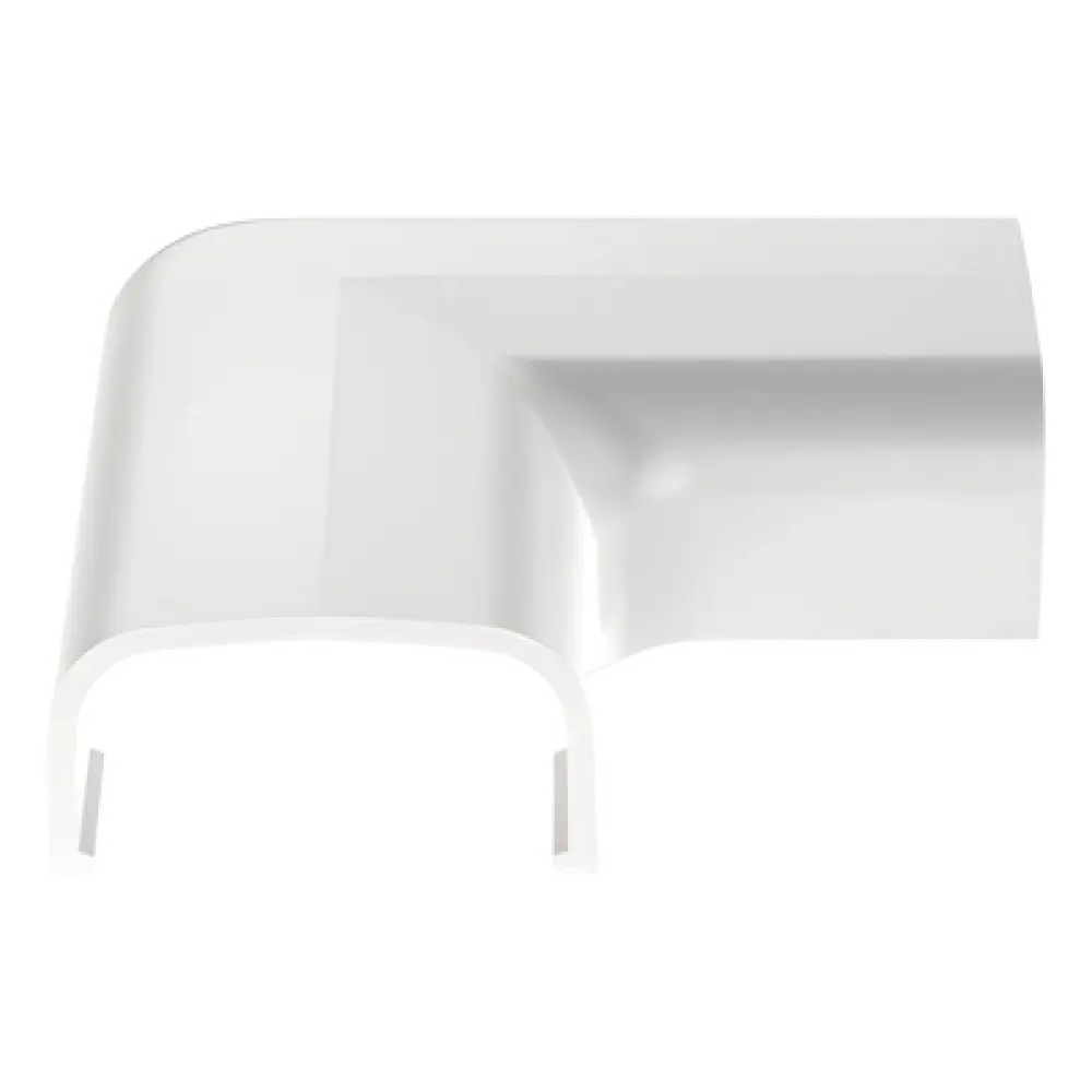 Conexión en Ángulo Recto / 90° para Canaleta LD5 / ABS Blanco / Adhesivo Sin Herramientas / UL94V-0 FT4