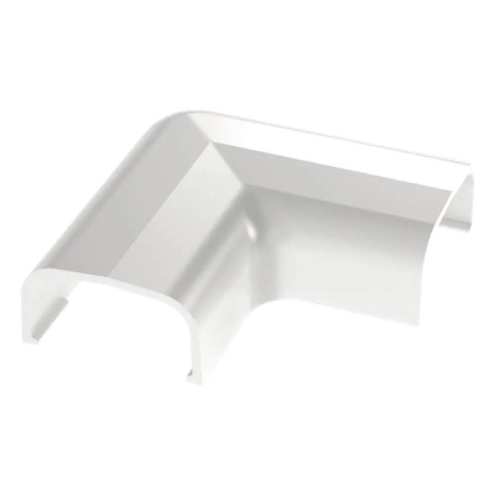 Conexión en Ángulo Recto / 90° para Canaleta LD5 / ABS Blanco / Adhesivo Sin Herramientas / UL94V-0 FT4