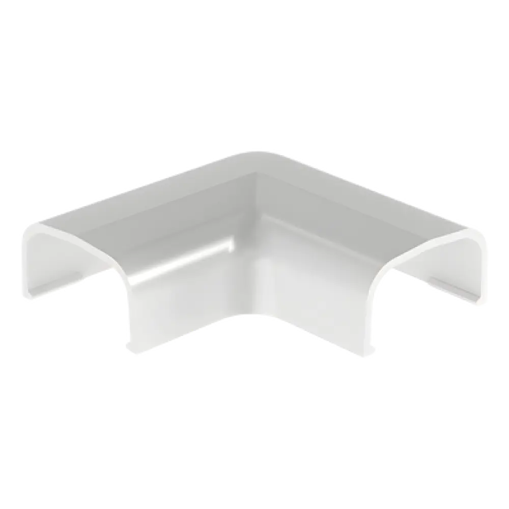Conexión en Ángulo Recto / 90° para Canaleta LD5 / ABS Blanco / Adhesivo Sin Herramientas / UL94V-0 FT4