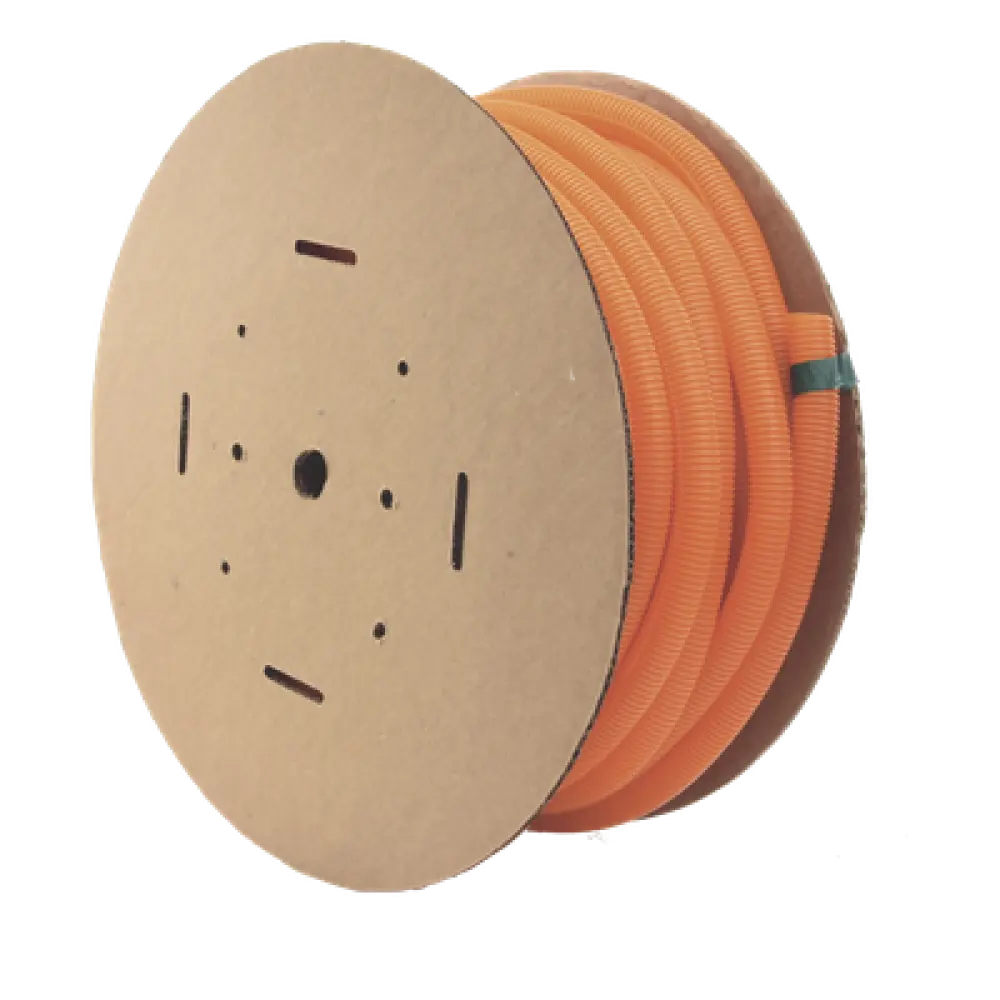 Tubo Corrugado Abierto / 1 in (25.4 mm) Diámetro / 30.5 m (100 ft) / Polietileno / Naranja / UL 94 HB / RoHS