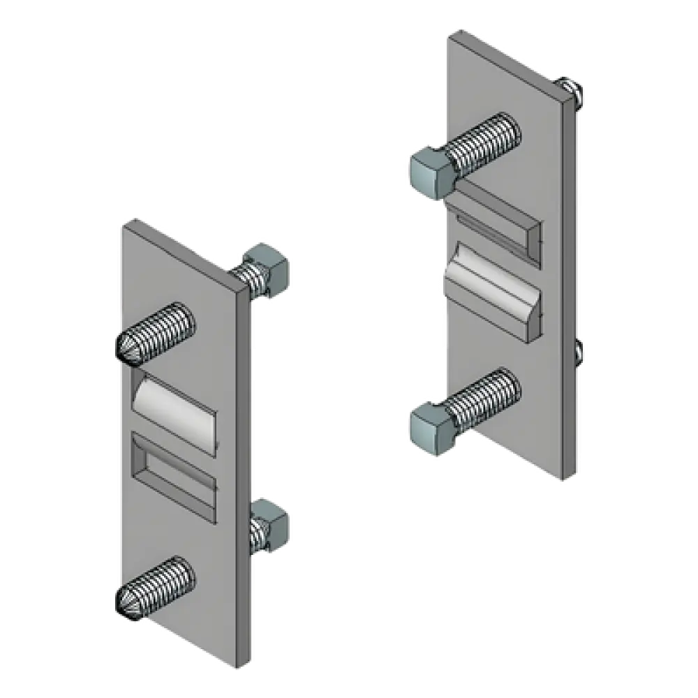 Mordaza Interior para Vigas / Acero 4.7 mm / Carga 360 kg / Electrogalvanizado / Par