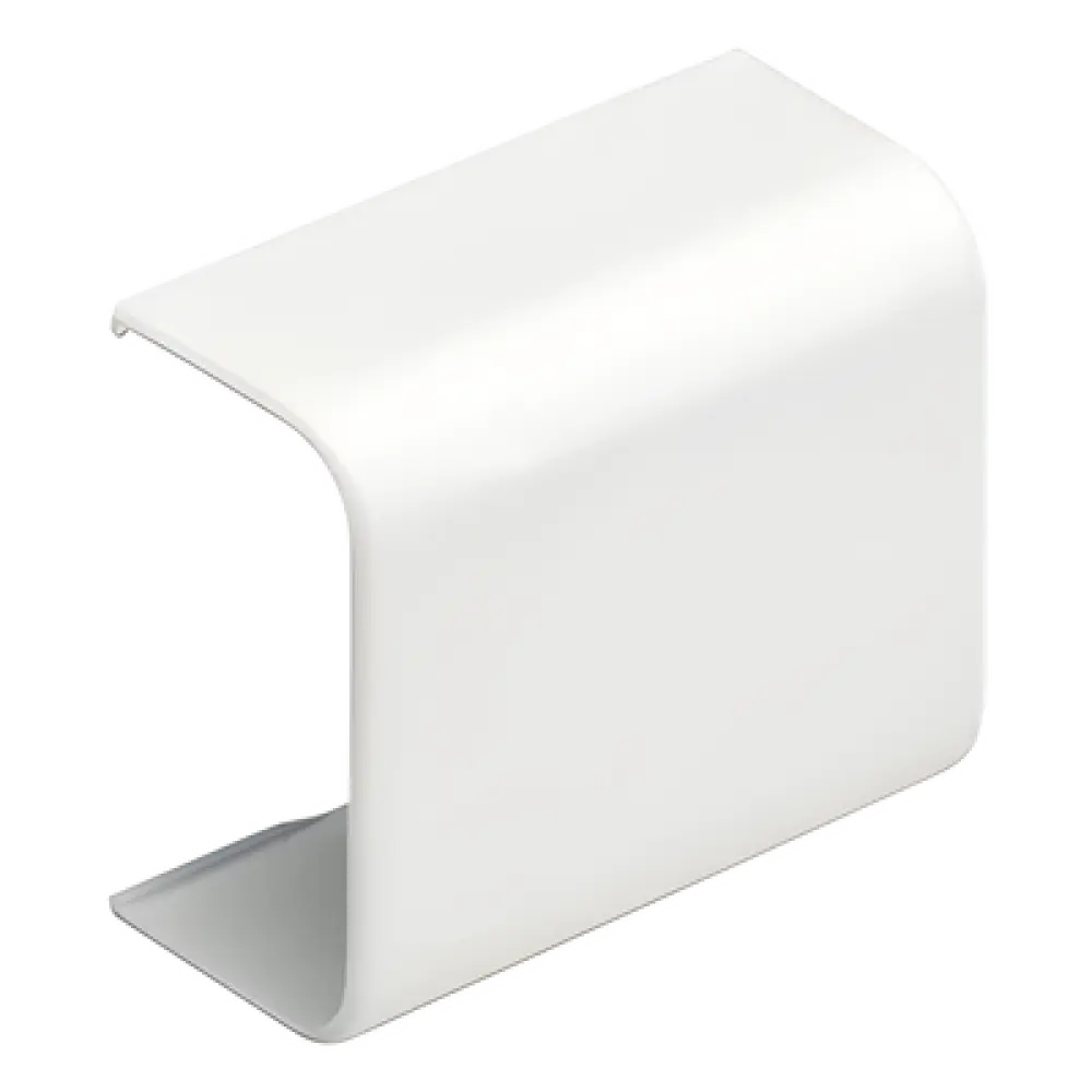 Unión Recta para Canaleta / ABS UL94V-0 / 0 a 50°C / Adhesivo Integrado / Blanco Mate / 180°