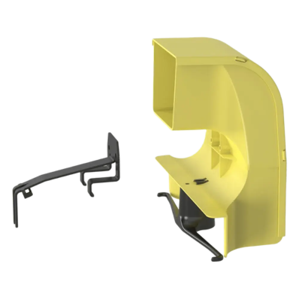 Bajada para Canaleta de Enrutamiento de Fibra / Compatible 4x4, 6x4, 12x4, 24x4 / Reducción a 4x4 / Radio de Curvatura 50.8 mm / Color Amarillo
