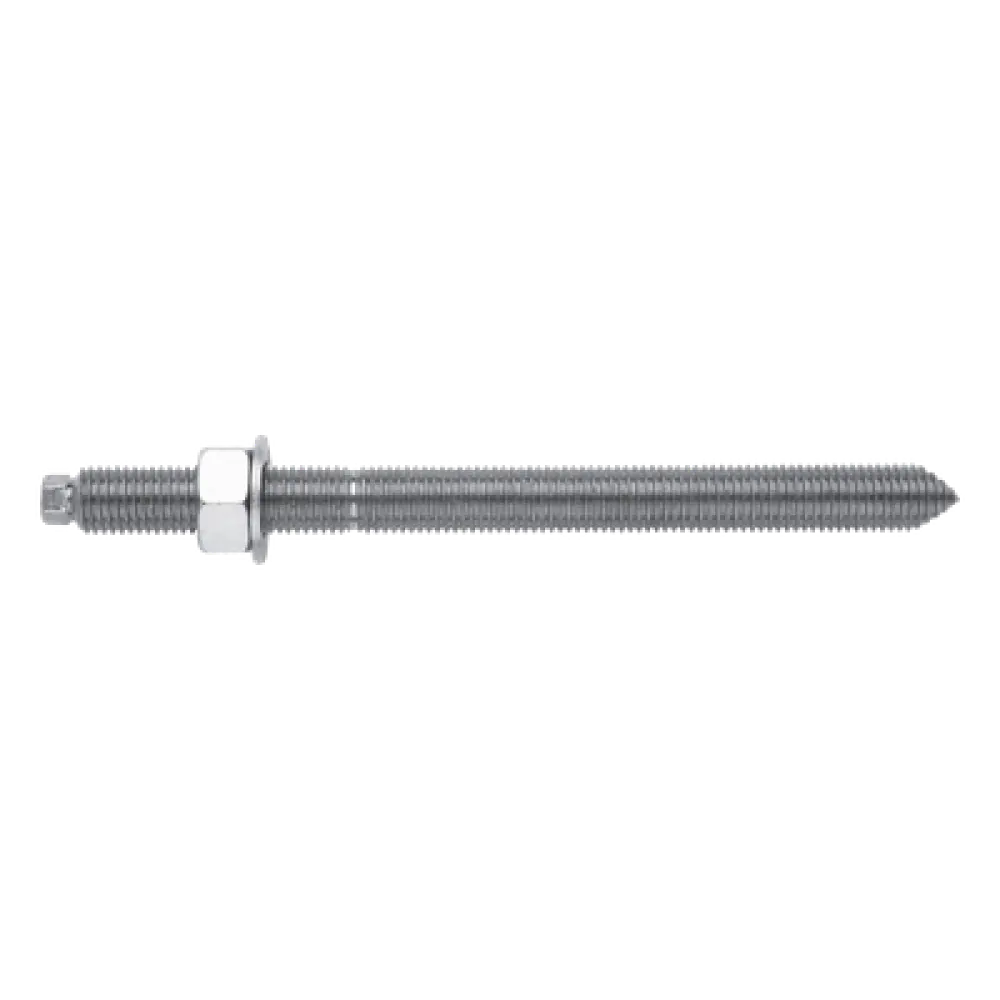 Espárrago Químico / Acero Galvanizado M10 / Longitud 130 mm / Rosca 90 mm / Resistencia 5.8 / Anticorrosión