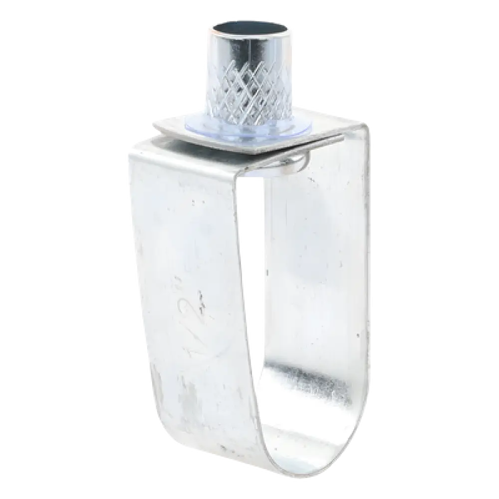 Abrazadera Tipo Pera / 1/2" (22 mm) / Carga 100 kg / Tuerca 3/8" / Monobloque Sin Tornillos / Cincado Electrolítico 5 micras