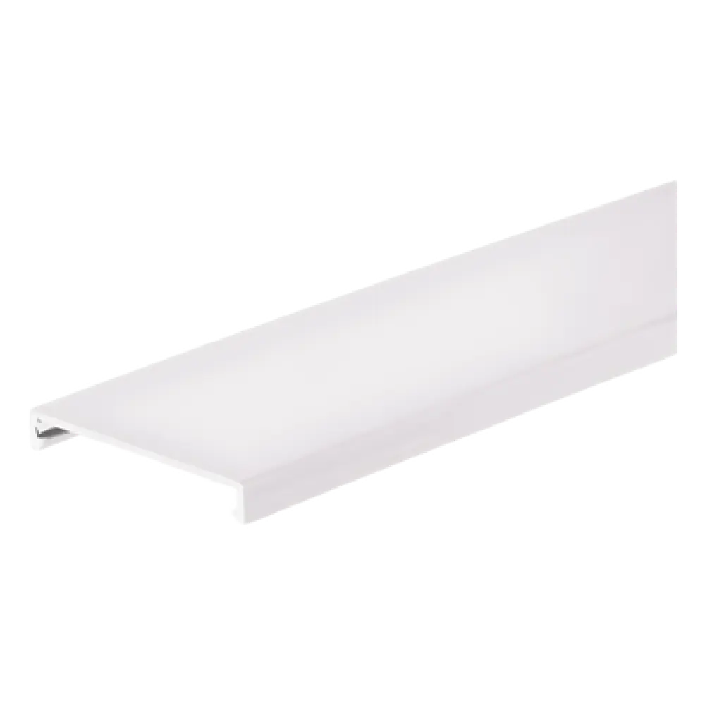 Cubierta de Conducto a Ras / 57.2 mm Ancho / 1.83 m Largo / PVC Sin Plomo / UL94 V-0 / Blanco