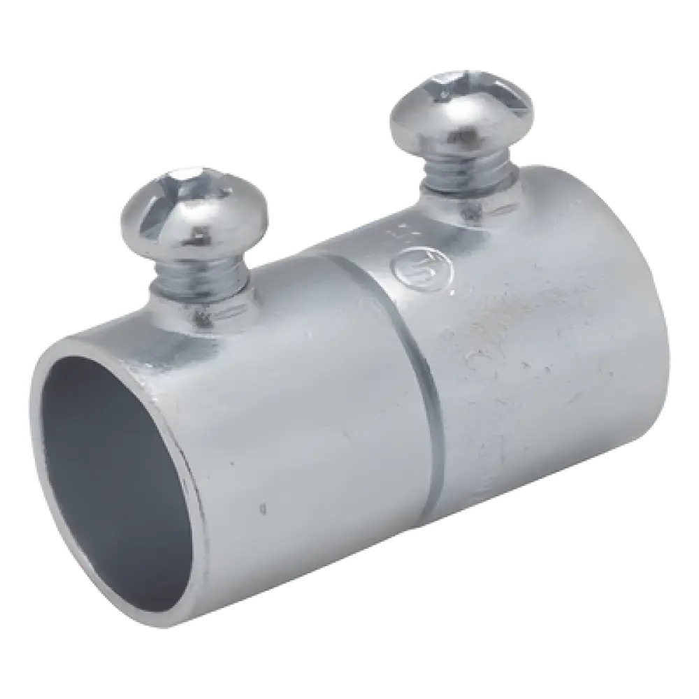 Cople para Pared Delgada / Conexión por Tornillo / Acero Galvanizado / 1 1/4 in (32 mm) / 56.28 mm Alto / 0.140 kg