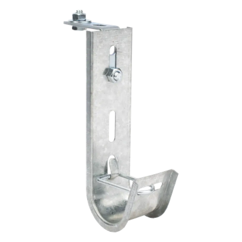 Soporte J-Hook / Capacidad 10 Cables Cat6 / Acero al Carbón / Fijación Perforada / Interior