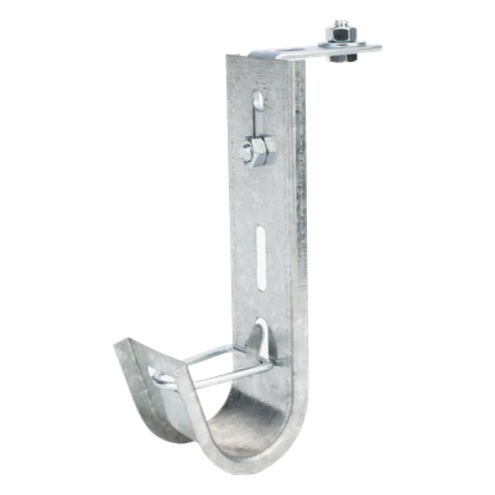 Soporte J-Hook / Capacidad 10 Cables Cat6 / Acero al Carbón / Fijación Perforada / Interior