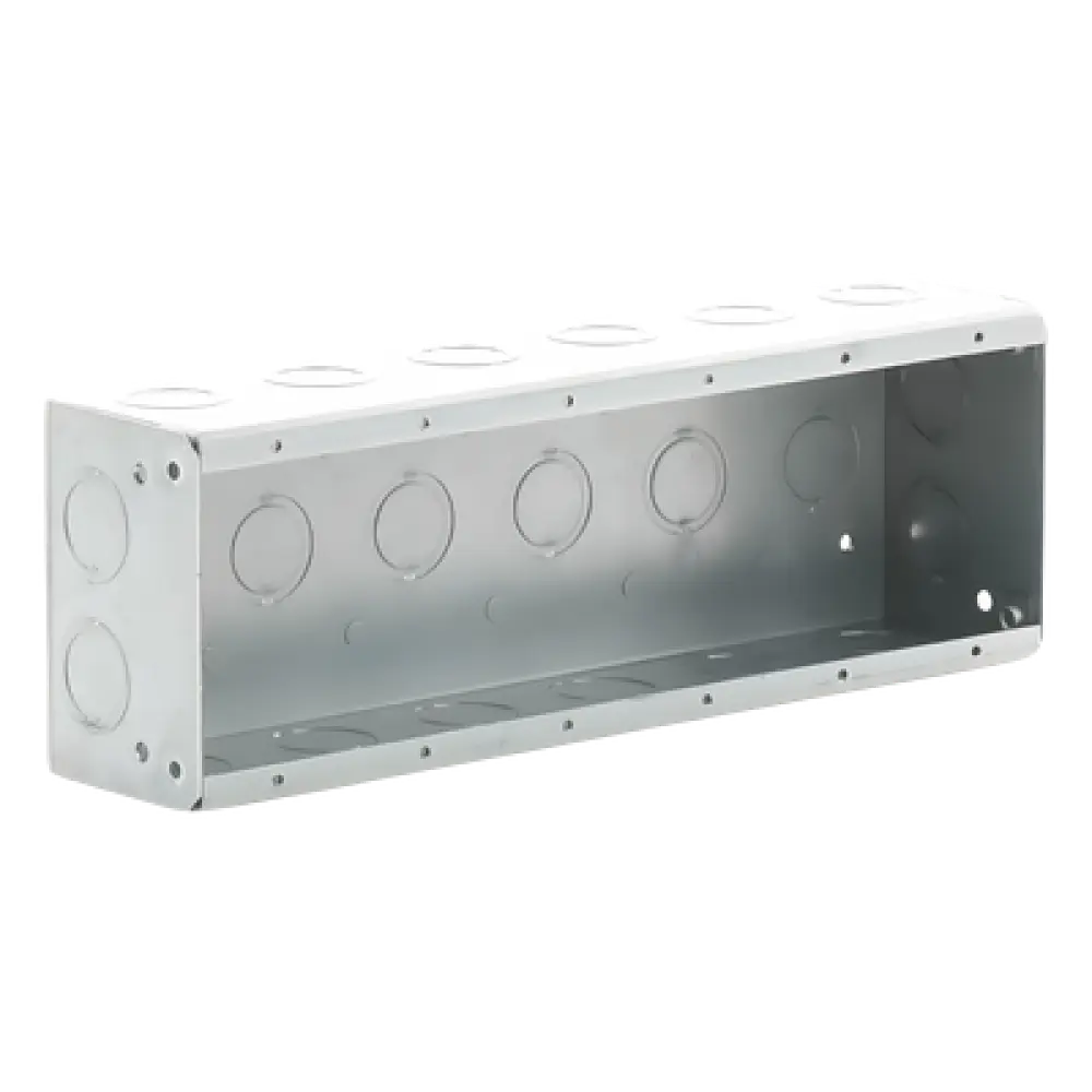 Caja Multigang de Acero / 6 Posiciones / Profundidad 2.5 in / 28 Entradas 1/2"-3/4" / Capacidad 95.3 cu. in / UL Listed