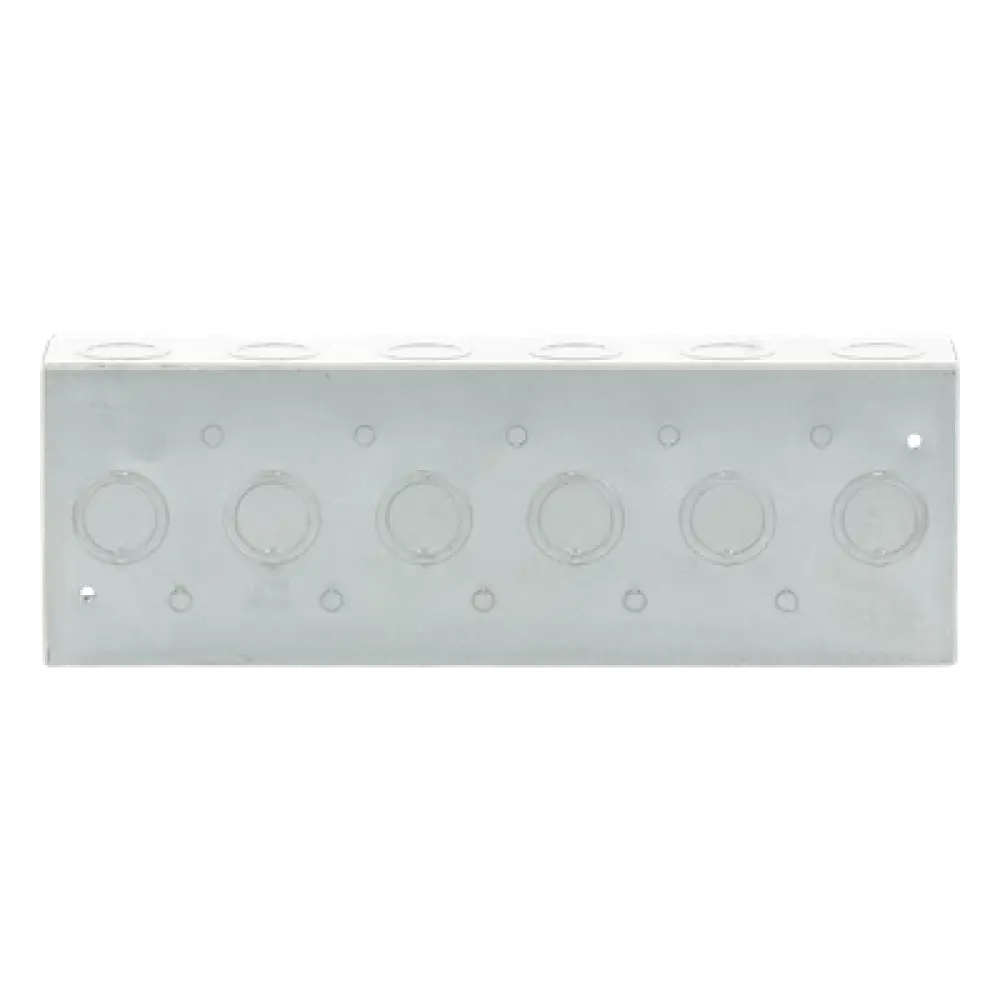 Caja Multigang de Acero / 6 Posiciones / Profundidad 2.5 in / 28 Entradas 1/2"-3/4" / Capacidad 95.3 cu. in / UL Listed