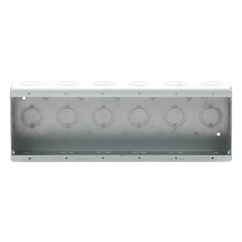 Caja Multigang de Acero / 6 Posiciones / Profundidad 2.5 in / 28 Entradas 1/2"-3/4" / Capacidad 95.3 cu. in / UL Listed