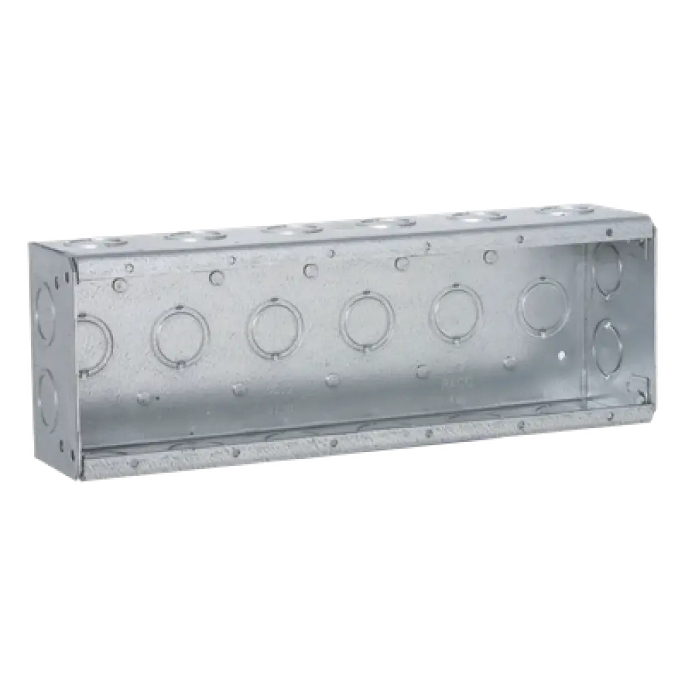 Caja Multigang de Acero / 6 Posiciones / Profundidad 2.5 in / 28 Entradas 1/2"-3/4" / Capacidad 95.3 cu. in / UL Listed