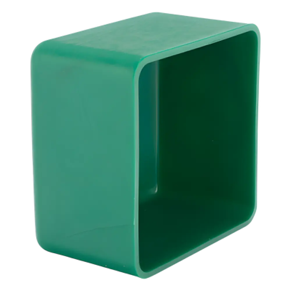 Remate Cuadrado para Unicanal / 4x4 pulgadas (10x10 cm) / PVC No Metálico / Verde Oscuro / Sellado Sólido