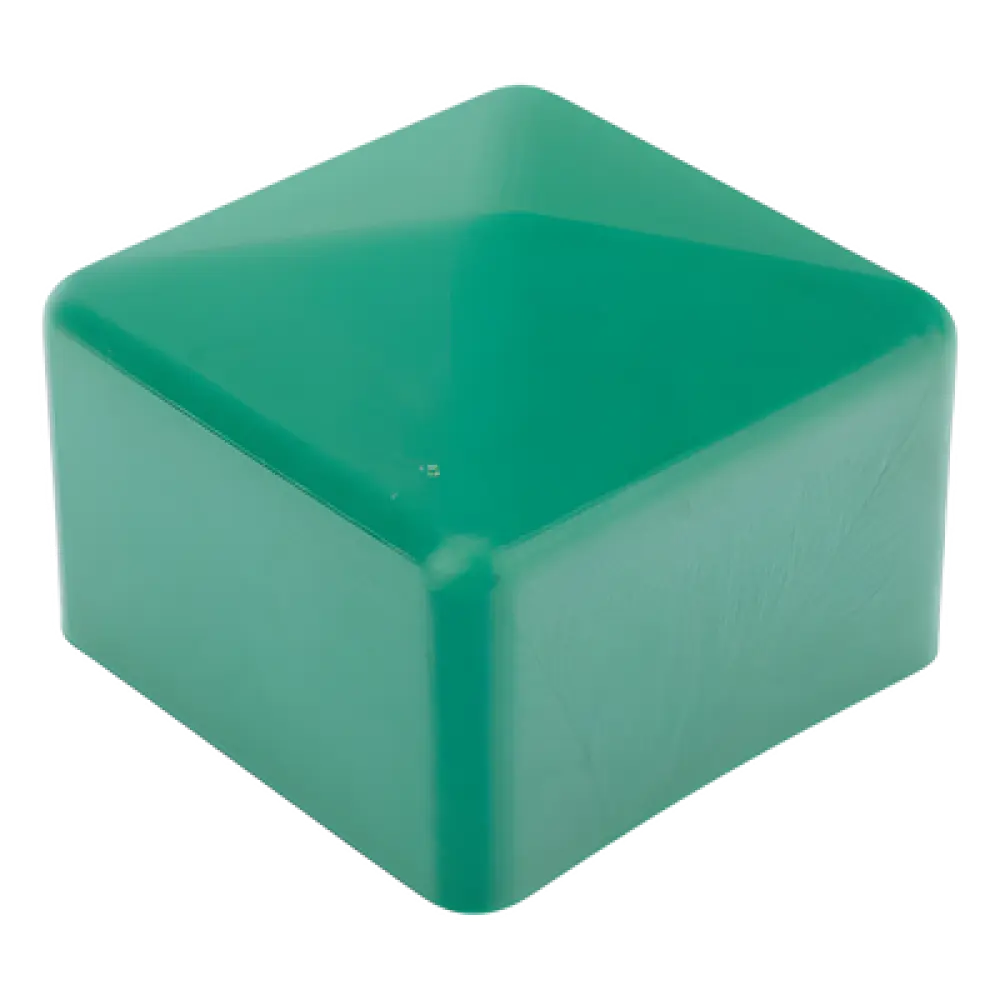 Remate Cuadrado para Unicanal / 4x4 pulgadas (10x10 cm) / PVC No Metálico / Verde Oscuro / Sellado Sólido